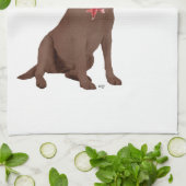 Chocolade Labrador Retriever Chef Theedoek (Gevouwen)
