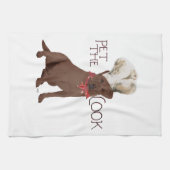 Chocolade Labrador Retriever Chef Theedoek (Horizontaal)