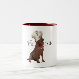 Chocolade Labrador Retriever Chef Tweekleurige Koffiemok