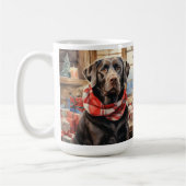 Chocolade Labrador Retriever Christmas Puppy Dog Koffiemok (Links)