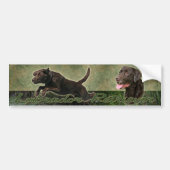Chocolade Labrador Retriever collage bumper sticke Bumpersticker (Voorkant)