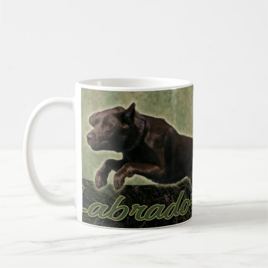 Chocolade Labrador Retriever collage Mok (Links)