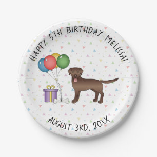 Chocolade Labrador Retriever Cute Dog - Birthday Papieren Bordje