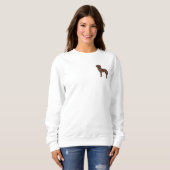 Chocolade Labrador Retriever Cute Lab Hond Ontwerp Trui (Voorkant volledig)