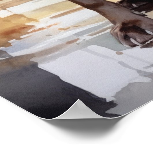 Chocolade Labrador Retriever Dog Art Print Poster (Hoek)