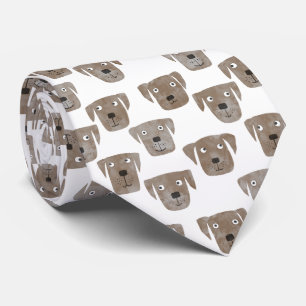 Chocolade Labrador Retriever Dog Cute Pattern Stropdas