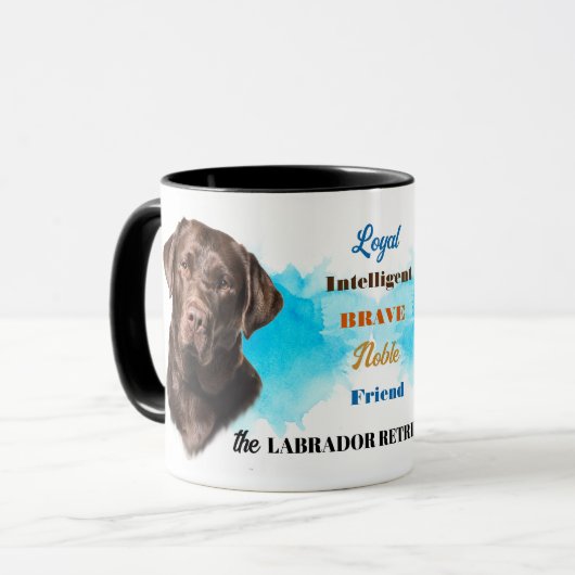Chocolade Labrador Retriever Dog Loyal Friend Mok (Voorkant links)