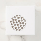 Chocolade Labrador Retriever Dog Patroon Bedankjes Labels (In situ)