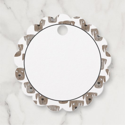 Chocolade Labrador Retriever Dog Patroon Bedankjes Labels (Achterkant)