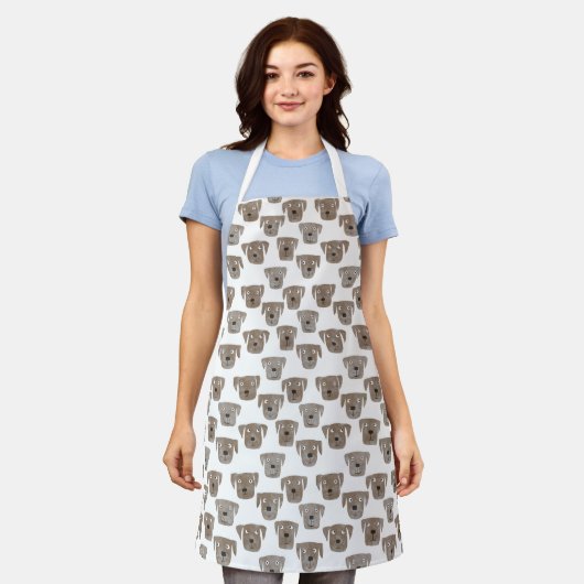 Chocolade Labrador Retriever Dog Pattern Apron Schort (Gedragen)