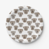 Chocolade Labrador Retriever Dog Pattern Cute Papieren Bordje (Voorkant)