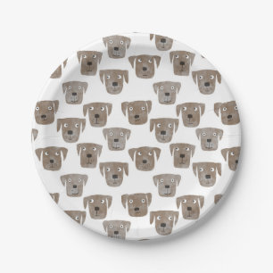Chocolade Labrador Retriever Dog Pattern Cute Papieren Bordje