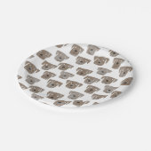 Chocolade Labrador Retriever Dog Pattern Cute Papieren Bordje (Gekanteld)