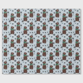 Chocolade Labrador Retriever Dog Paw Print Cadeaupapier (Vlak)