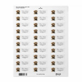 Chocolade Labrador Retriever Dog Return Address Etiket (Full Sheet)
