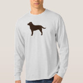 Chocolade Labrador Retriever Dog Silhouette Lab T-shirt (Voorkant)