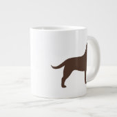 Chocolade Labrador Retriever Dog Silhouettes Grote Koffiekop (Voorkant rechts)