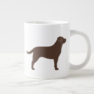 Chocolade Labrador Retriever Dog Silhouettes Grote Koffiekop