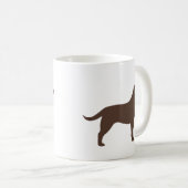 Chocolade Labrador Retriever Dog Silhouettes Koffiemok (Voorkant rechts)