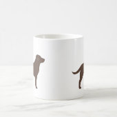 Chocolade Labrador Retriever Dog Silhouettes Koffiemok (Center)