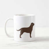 Chocolade Labrador Retriever Dog Silhouettes Koffiemok (Links)