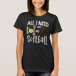 Chocolade Labrador Retriever Dog Softball Spelers  T-shirt