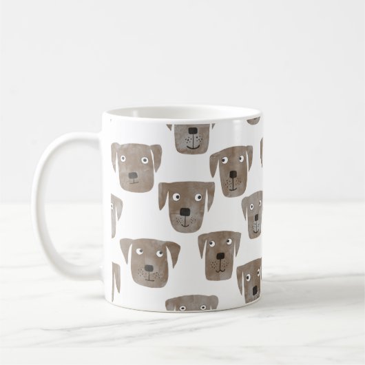 Chocolade Labrador Retriever Dog Waterverf Koffiemok (Links)