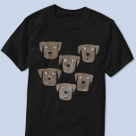 Chocolade Labrador Retriever Dog Waterverf T-shirt<br><div class="desc">Liefdevolle en licht goofy Chocolate Labrador Retriever Honden schilderen voor dierenliefhebbers. Originele versie door Nic Squirrell.</div>