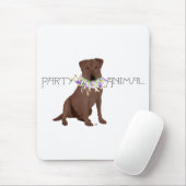 Chocolade Labrador Retriever Feestje Muismat (Met muis)