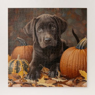 Chocolade Labrador Retriever Herfst Legpuzzel
