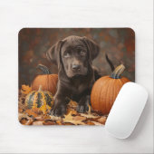 Chocolade Labrador Retriever Herfst Muismat (Met muis)
