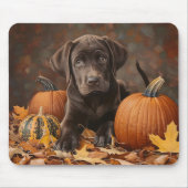 Chocolade Labrador Retriever Herfst Muismat (Voorkant)