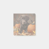 Chocolade Labrador Retriever Herfst Post-it® Notes (Voorkant)