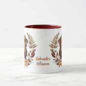 Chocolade Labrador Retriever Herfstkrans Mok (Midden)