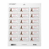 Chocolade Labrador Retriever Home Return-adres Etiket (Full Sheet)