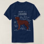 Chocolade Labrador Retriever Hond Anatomie 1 T-shirt (Design voorkant)