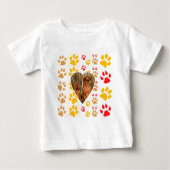 Chocolade Labrador Retriever Hond Hart Poot Print (Voorkant)