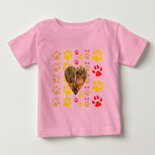Chocolade Labrador Retriever Hond Hart Poot Print (Voorkant)