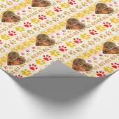 Chocolade Labrador Retriever Hond Hart Poot Print Cadeaupapier (Hoek)