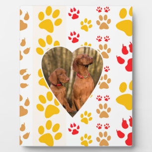 Chocolade Labrador Retriever Hond Hart Poot Print Fotoplaat