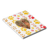 Chocolade Labrador Retriever Hond Hart Poot Print Notitieblok (Schuin)