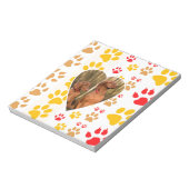 Chocolade Labrador Retriever Hond Hart Poot Print Notitieblok (Linkerzijde)