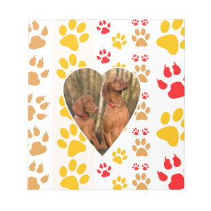 Chocolade Labrador Retriever Hond Hart Poot Print Notitieblok