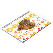 Chocolade Labrador Retriever Hond Hart Poot Print Notitieboek (Linkerzijde)