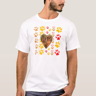 Chocolade Labrador Retriever Hond Hart Poot Print T-shirt