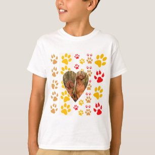 Chocolade Labrador Retriever Hond Hart Poot Print T-shirt