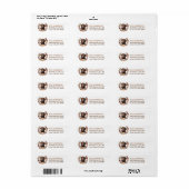 Chocolade Labrador Retriever Hond Herfst krans Etiket (Full Sheet)