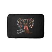 Chocolade Labrador Retriever Hond Kerstmis Badmat (Voorkant)