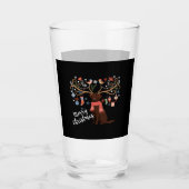 Chocolade Labrador Retriever Hond Kerstmis Glas (Voorkant)