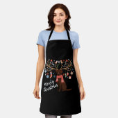 Chocolade Labrador Retriever Hond Kerstmis Schort (Gedragen)